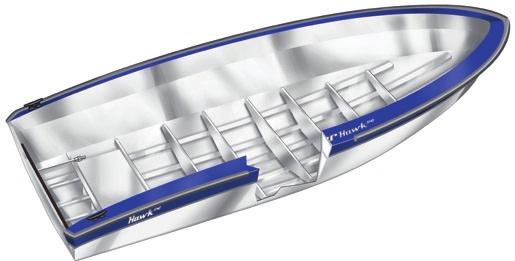 Enastående AluFibre -konstruktion Alla fogar i aluminiumskrovet är svetsade. Silver är en unik båt.
