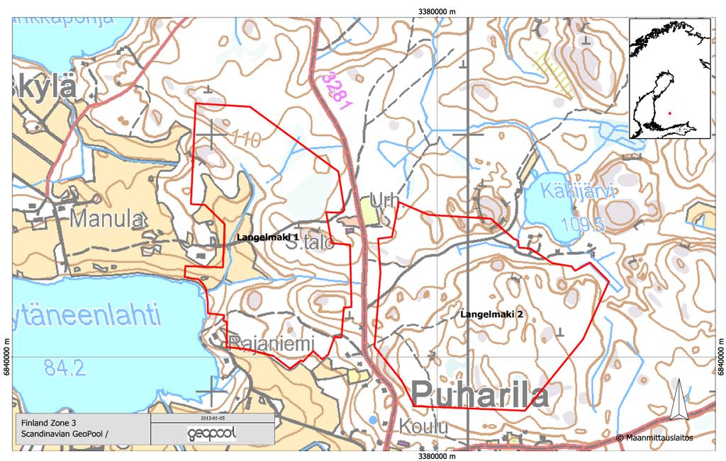 Inledning Lappland Goldminers Oy har den 24/10 2012 ansökt om att undersökningstillstånden Langelmaki 1-2 skall upphöra.