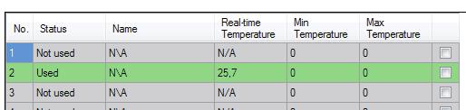 Ställ in temperatursensorn För att ställa in temperatursensorn måste du återigen starta konfigurationsprogrammet. Klicka på fliken Peripheral Devices och därefter på Temperature Sensors.