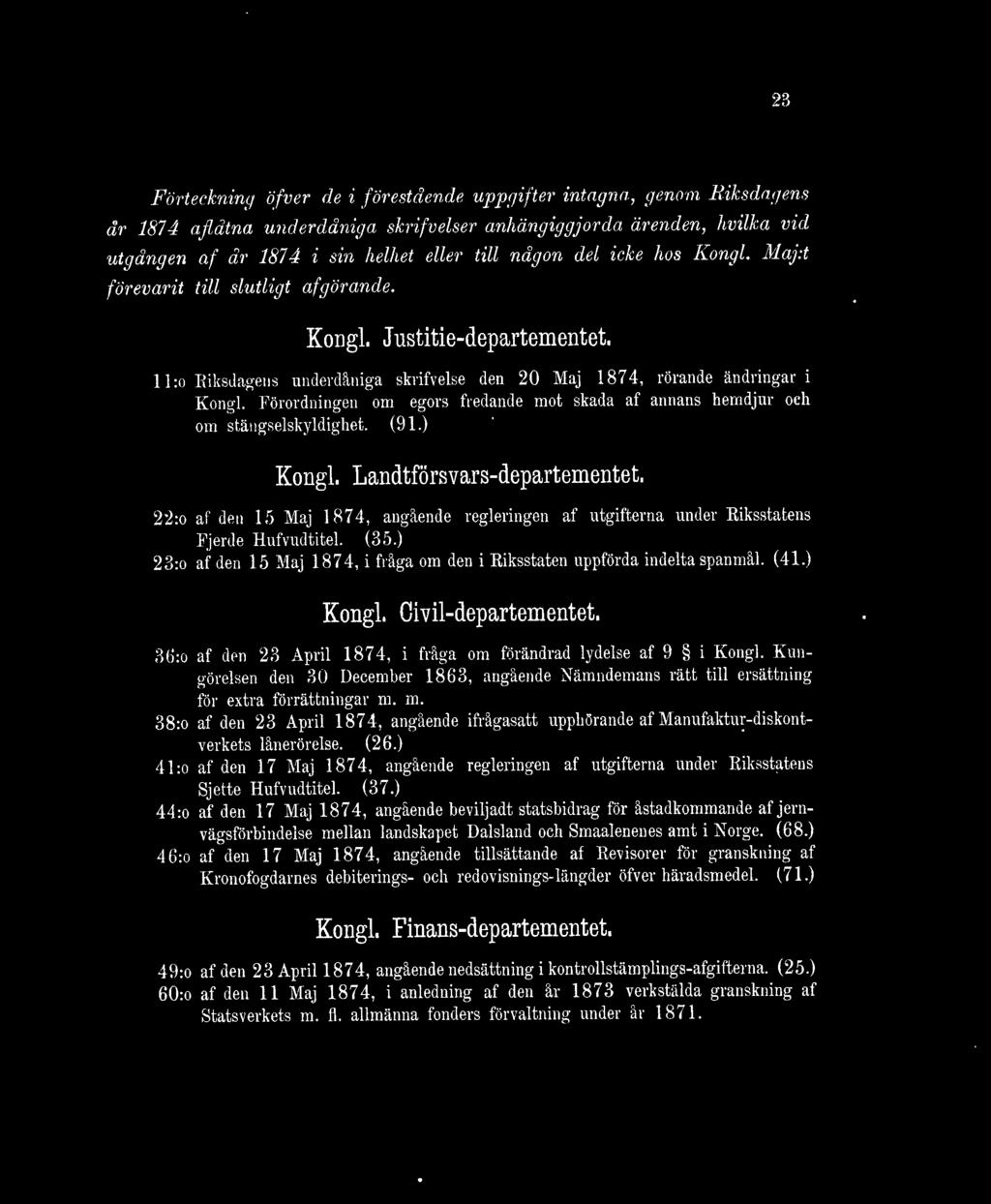 Förordningen om egors fredande mot skada af annans hemdjur och om stängselskyldighet. (91.) Kongl. Landtförsvars-departementet.