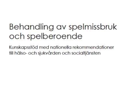 Socialstyrelsens kunskapsstöd - Kom den 20 december 2017.