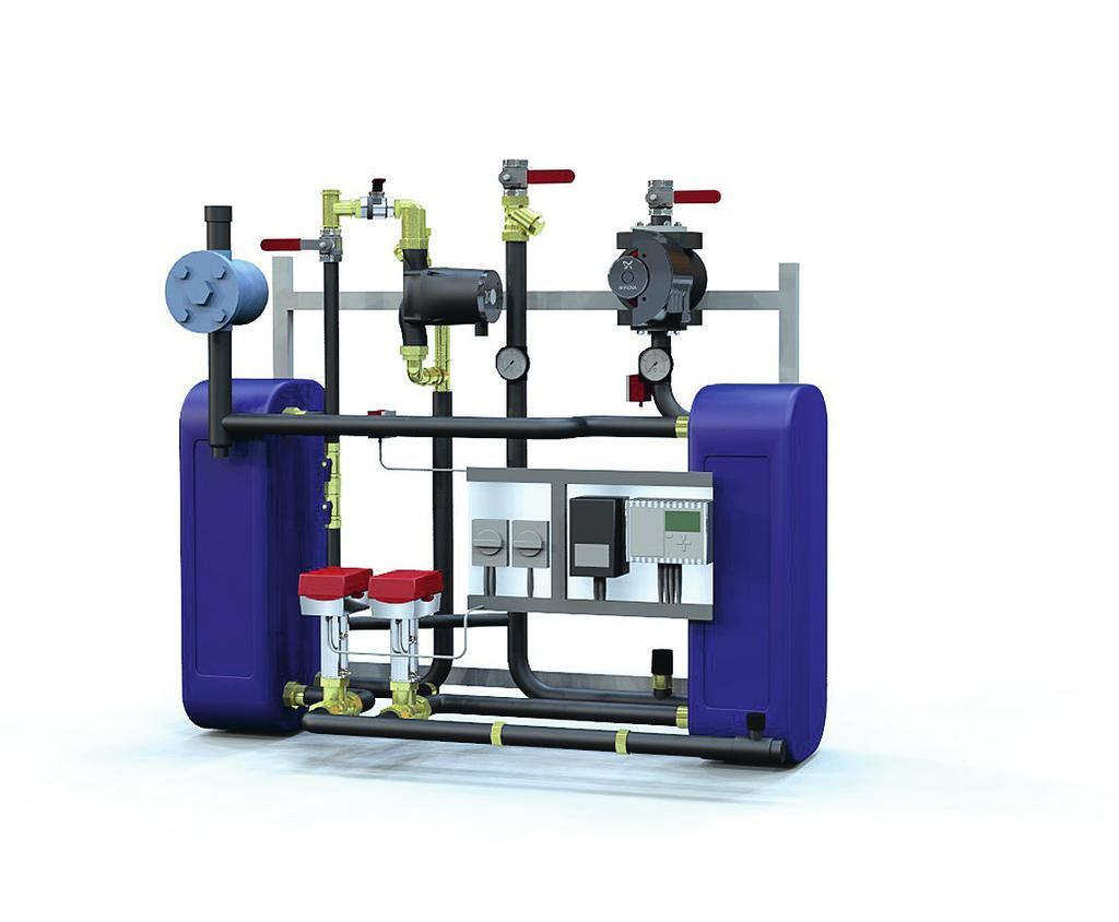 varmvatten. Utgår ifrån standardiserade moduler och kan anpassas efter behov avseende effekt, temperatur och tillåtna tryckfall.