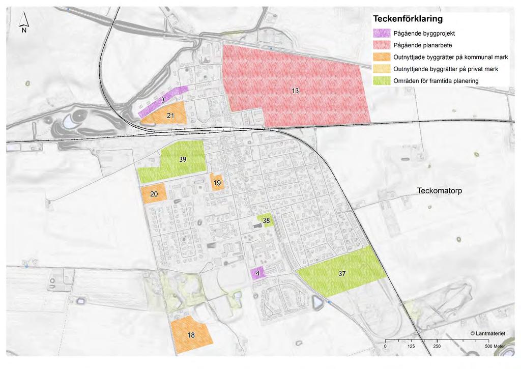 Planer för möjliga bostäder i Teckomatorp Figur 75. Planer för möjliga bostäder i Teckomatorp. Källa: Svalövs kommun.