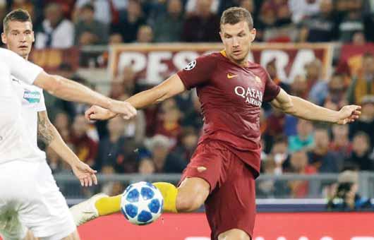 FUTBAL 7 PO UTORŇAJŠÍCH ZÁPASOCH 2. KOLA SKUPINOVEJ FÁZY LIGY MAJSTROV Plzni vystavil účet démon Džeko AS RÍM VIKTORIA PLZEŇ 5:0 Nebolo o čom.