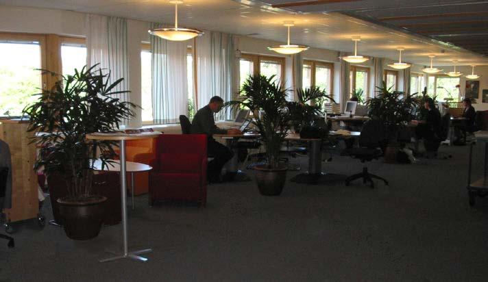 Traditionella kontorslandskap: 4. Mellanstort kontorslandskap, även kallat storrum 10-24 pers.