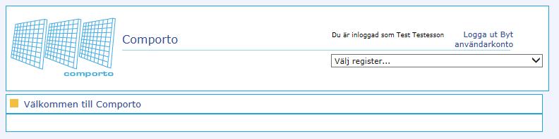 som visar vilka användarkonto man är behörig till.