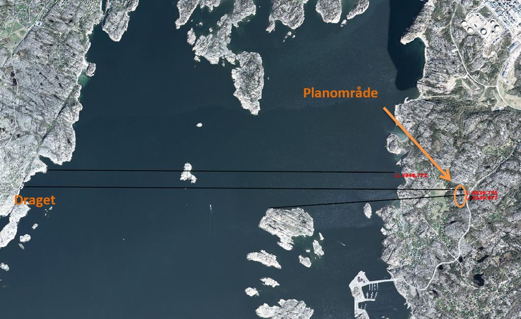 Lokaliseringskarta över havsområdet väster om Lyse-halvön.