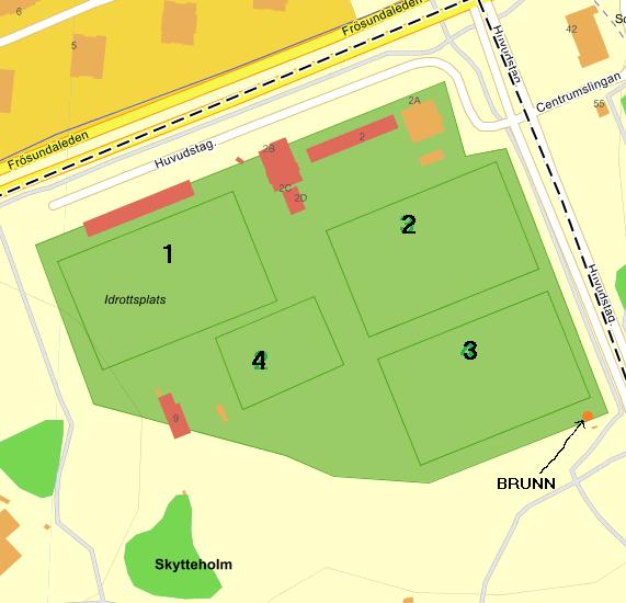 2.4.2 Provtagning Skytteholms IP Provtagning vid Skytteholms IP skedde 2016-12-01. Skytteholms IP består av 4 konstgräsplaner.