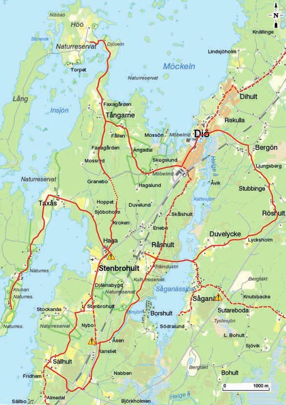 I LINNÉS HEMBYGD, 6 KM 8 En varierande och lättcyklad sträckning som går genom ett naturskönt landskap med mycket historia.