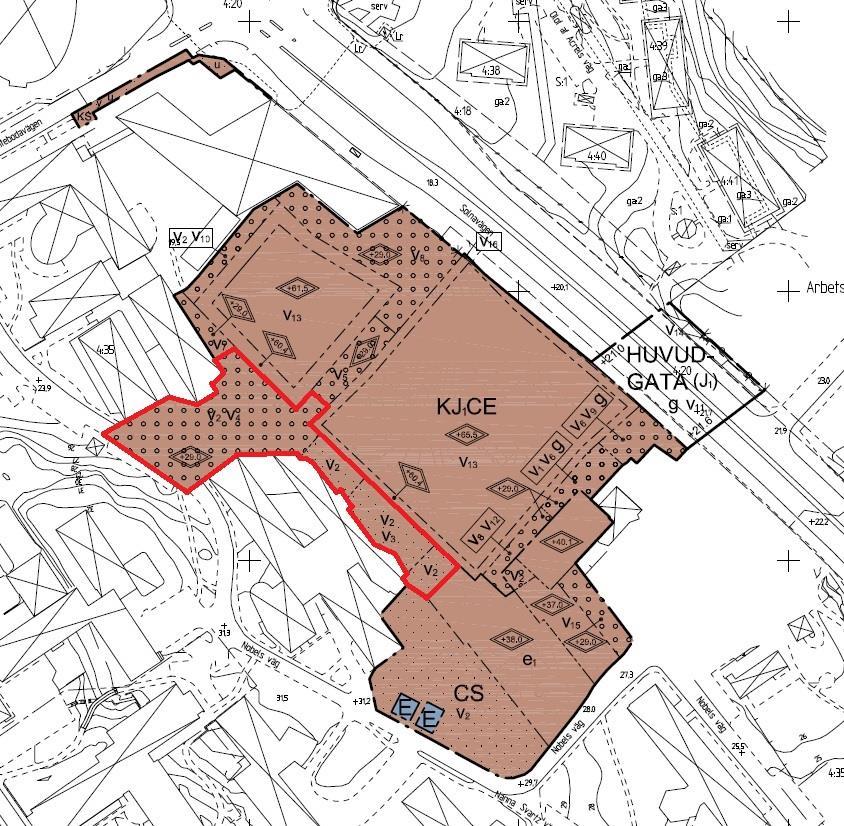 13 (14) Ändring av detaljplan Den förslagna ändringen av detaljplan P13/1 medför en mer flexibel plan genom att möjliggöra nya förbindelsegångar inom anläggningens gårdsmiljö och två mindre