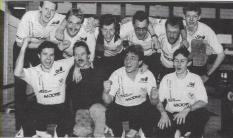 BK Domino, Sydallsvenskan 1992/1993 Övre raden: Curt Bontell, Åke Andersson, Jörgen Karlsson, Stefan Jillehed, Ulf Nilsson och