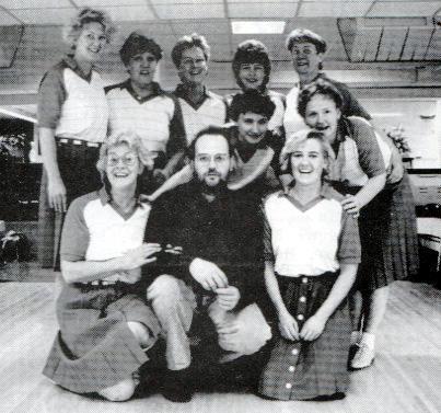 BK Strikett 1990/91 Bakre raden: Margita Westring, Ann-Louise Turesson, Ing-Mari Karlsson, Lilly Öberg, Eva Axelsson Mellanraden: Eva Bergelin,