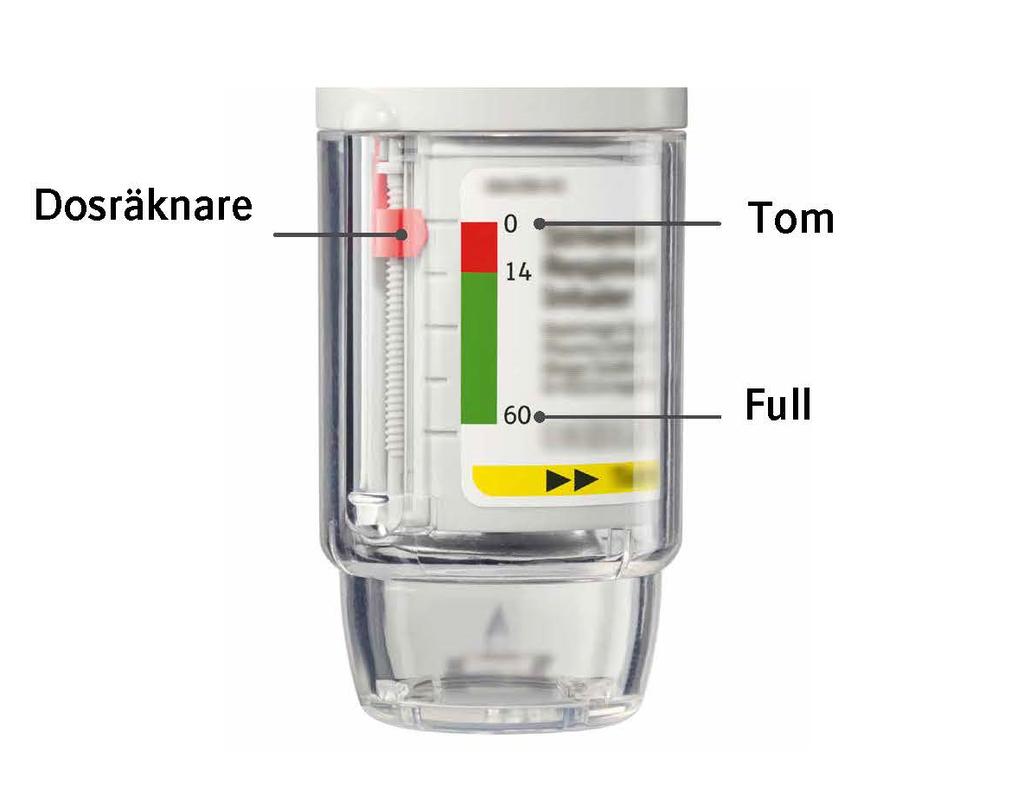 Eventuell missfärgning av munstycket påverkar inte funktionen av din Striverdi Respimat. Vid behov kan du torka av utsidan av Striverdi Respimat inhalator med en fuktig trasa.