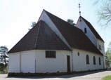 Ovanför Viskans största vattenfall, 24 meters fallhöjd, ligger den vitkalkade brukskyrkan i nationalromantisk stil. Kyrkan byggdes 1917-1919 och ritades av arkitekt Gustaf Ljungman.