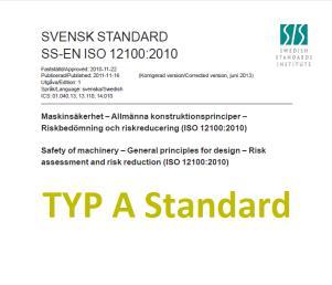 23 3 Harmoniserade standarder Kapitel 3 beskriver hur standarder som är harmoniserade mot Maskindirektivet är kategoriserade och vad som är utmärkande för de olika kategorierna.