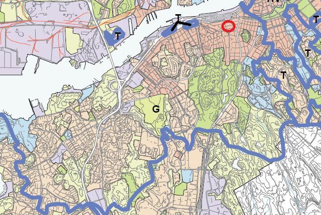 Barken inom stadsdelen Masthugget 7 () 217-7- Figur 6. Karta över avrinningsområde.