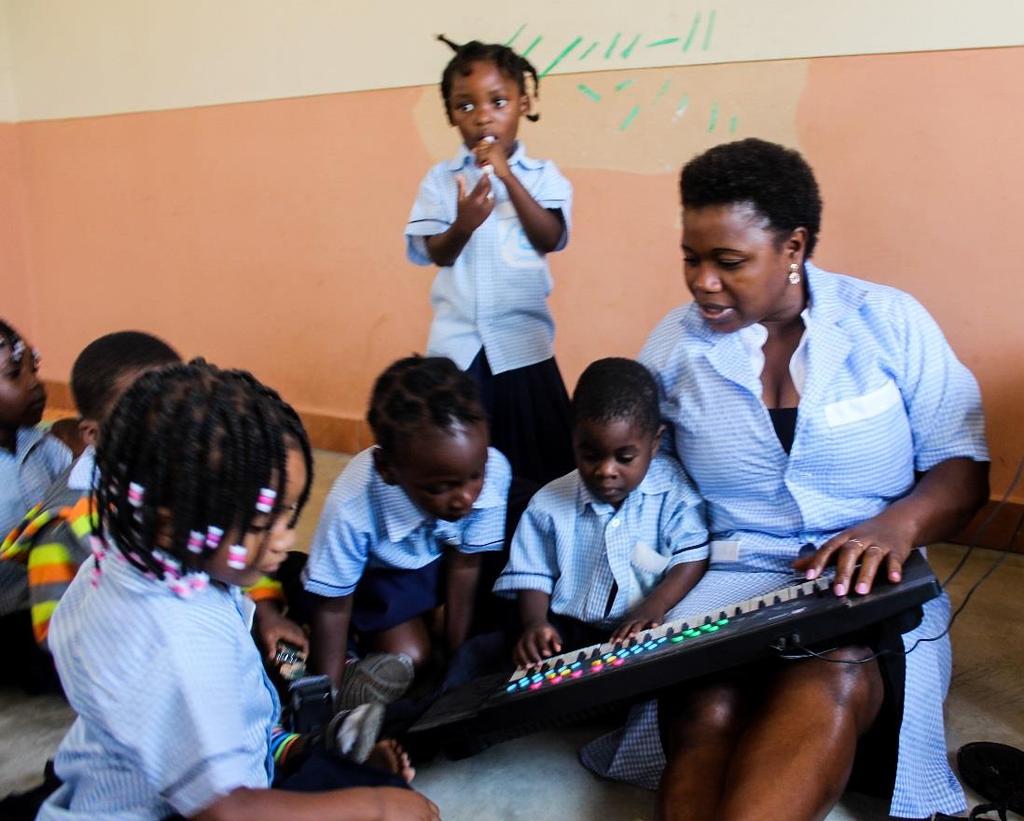 Foto: SOS Arkiv 3. Skola och utbildning Lucia Jamal är en av pedagogerna på SOS barnbyars förskola i Chimoio, Moçambique.