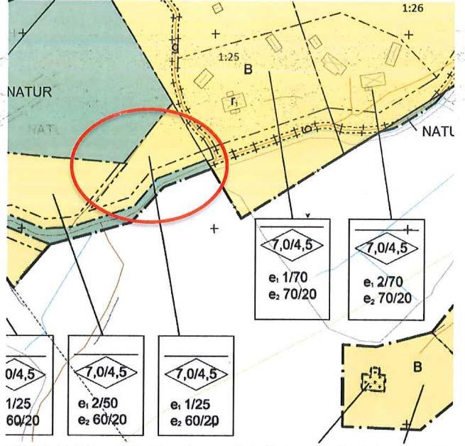 2017-09-08 6 (7) Enligt förslaget till detaljplan ska tomten direkt väster om fastigheten Kråkmarö XX (inringad i rött på bifogade bild) ges möjlighet att uppföra ett bostadshus (vilket framgår av