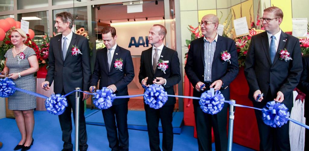 Viktiga händelser under kvartalet I slutet av september invigde AAK ett nytt kundinnovationscenter i Singapore för att ytterligare stärka sina möjligheter och sin kundgemensamma utveckling på den