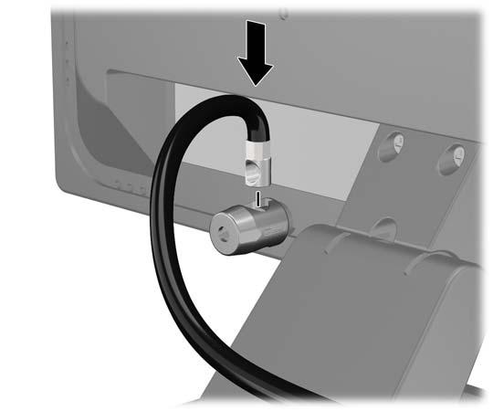 Bild 3-43 Installera kabellåset på bildskärmen 3.