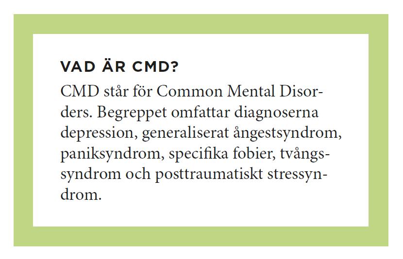 Cirka 90 procent av alla som sjukskrivs för en psykisk sjukdom i Sverige har CMD.