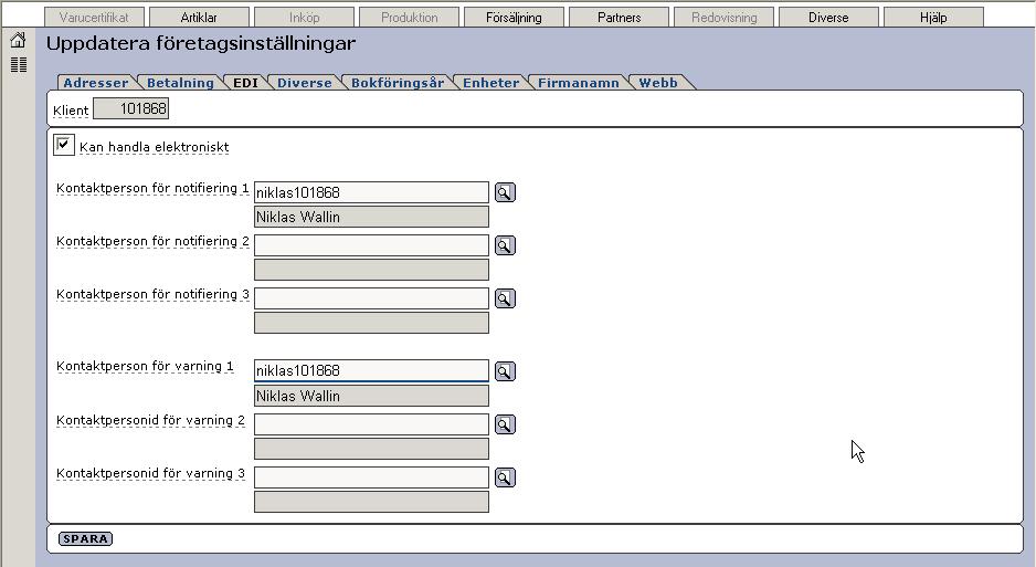 Senast uppdaterat: 10-06-14 Exder Coop ESAP 20.1 v1.5 Sida 21 av 33 I exemplet ovan har vi lagt upp så att Niklas får ett e-mail när en order har kommit in i Exder.