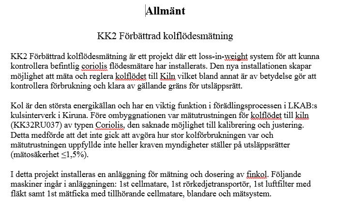 TEKNISK ANVISNING LKT 1500.100.017 12 33 av Titel Språk Teknikområde 2.