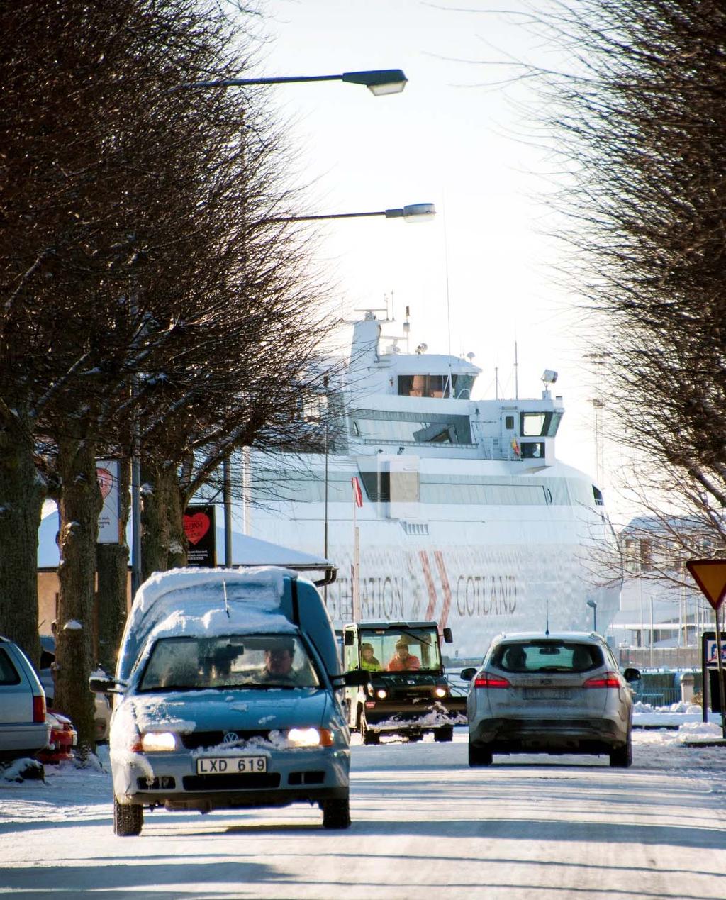 Figur -5 Vinterväg i Visby med färja