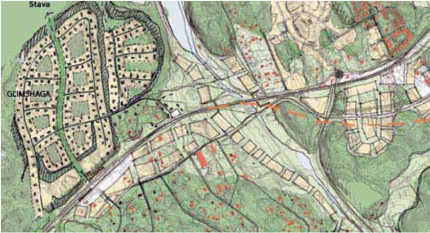 3.2 Nationella och regionala intressen Området berörs inte av några riksintressen eller regionala intressen. Illustration från den fördjupade översiktsplanen för Täljöviken över möjlig ny 3.3. Planer och program Fastigheten är idag inte detaljplanelagd.