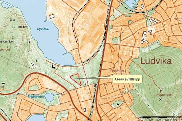 Ludvika kommun Aseas avfallstipp Ludvika by 5:3 Riskklass 2 Enligt en kartering av äldre avfallsupplag som Ludvika kommun gjorde 1985 började deponin användas 1948.