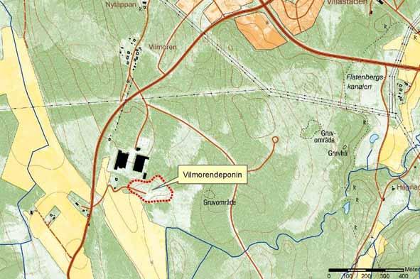 Figur 17. Vilmorendeponin. Vilmorendeponin. Flygfoto från 1968.