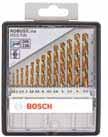 Bosch-tillbehör 11/12 Borrning Metallborr 99 Metallborrsatser HSS-TiN, DIN 338 Diameter mm Arbetslängd mm Satsmått 10-delars Robust Line HSS-TiN-metallborrsats, 135 Satsmått B: 156,5 x 106,5 x 21,5