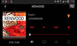 Du kan använda KENWOOD Music Control när du använder din smartphone for att spela upp musik eller video.