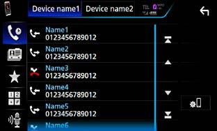 Bluetooth-kontroll Ringa upp med samtalslistor 1 Tryck på [ ].