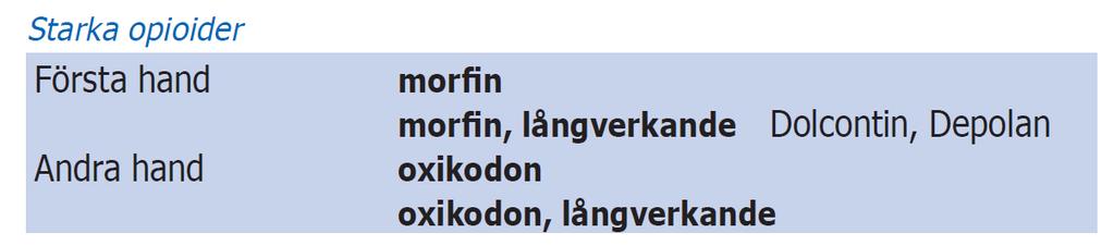 Smärta-Neurologi NYA Morfin har en fördel i att den finns som