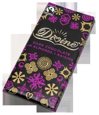 90g Divine mörk russin/mandel 36:-