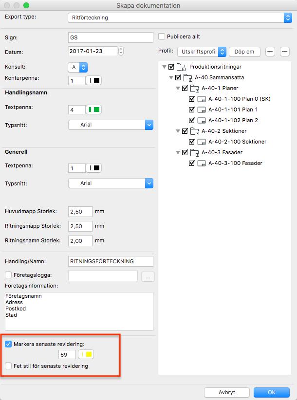 Det finns en möjlighet att skapa PM-dokumentation med hjälp av SWE Toolss, information om ändringen fylls i längre ner samt noteringar vid sidan om, på detta vis är ändringstext och noteringar