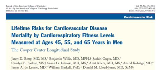 Hjärt-kärlsjukdom The Iowa Women s Health study 40 400 kvinnor 55-69 år 7 års uppföljning Fysiskt aktiva Måttlig nivå 4 ggr/v 47 % lägre risk Hög nivå 4 ggr/v 80 % lägre risk Physical activity: the