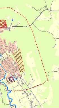 bostadsområde, förslag, D:12 E Utredningsområde för bostäder, E:4 Nya verksamhetsområden A Verksamhetsområde med detaljplan ej