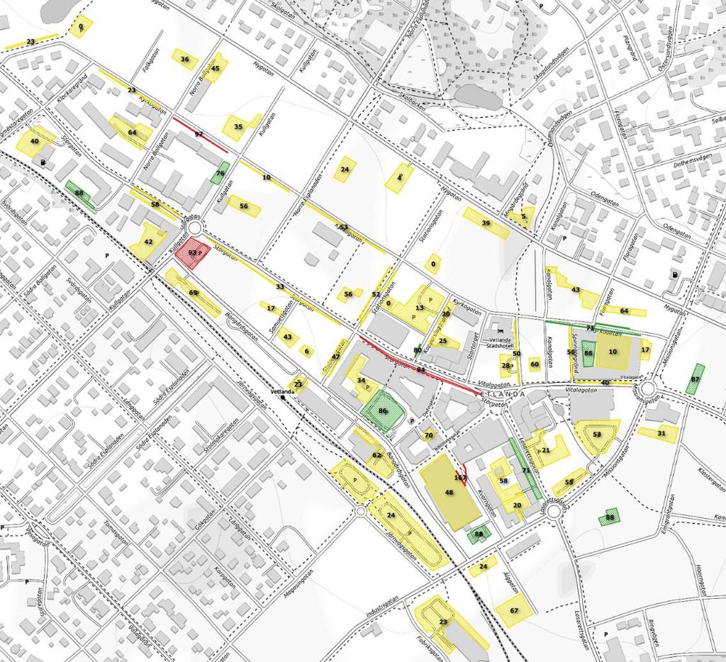 Lördag En lördag vid lunchtid är Vesslan, gatuparkeringen på Storgatan och Kvarngatan fullbelagda, se Figur 10.