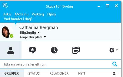 Inställningar i Skype för företag, innan första mötet Innan första mötet behöver du göra vissa inställningar.