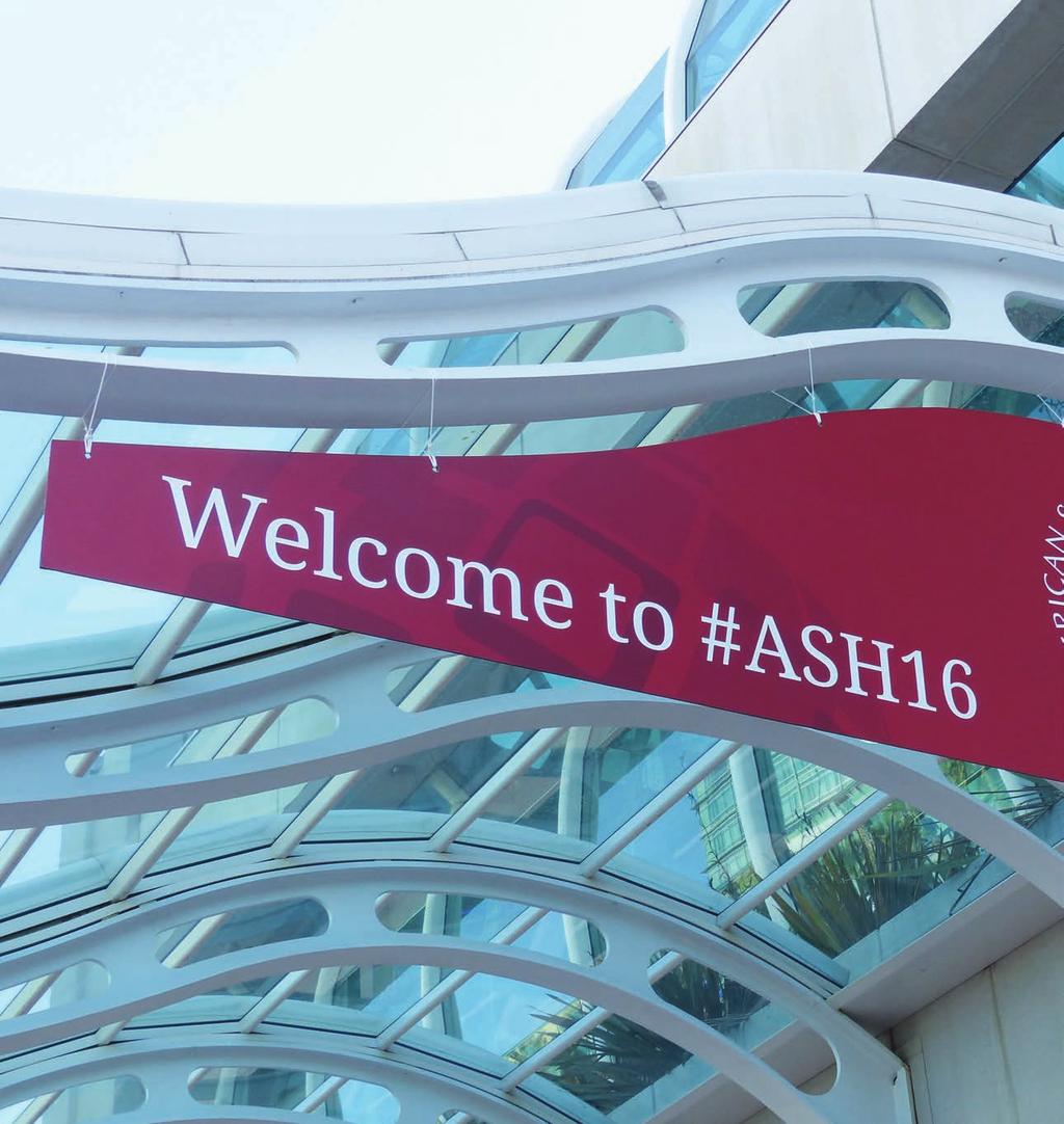 hematologi När ASH slog upp dörrarna i december 2016 kom över 200 av de många delegaterna på världens största