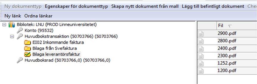 I dokumentarkivet väljs först Bilaga leverantörsfaktura, sedan trycker man på Lägg till befintligt dokument Nedanstående bild kommer upp på skärmen, där väljer man bläddra och bifogar sedan det