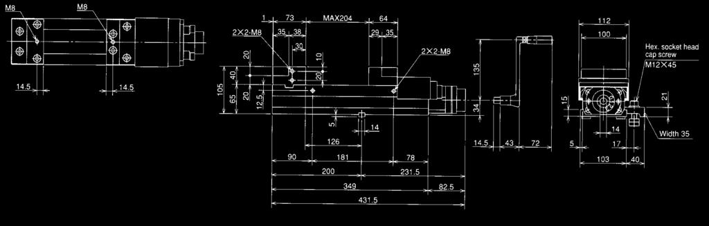 mm VC 104-204 mm Backbredd 100 mm 40 mm 65 mm Spännkraft