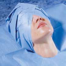 ÖNH- och huvud-/halskirurgi Ingrepp i ansiktsområdet och huvud-/ halsregionen kan vara svåra att drapera. Därför krävs drapering som är flexibel och anpassningsbar. Komforten är också viktig.