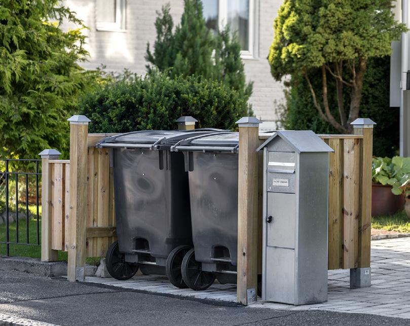 Bygg en plats för dina kärl Här ser du två exempel på kärlplatser.