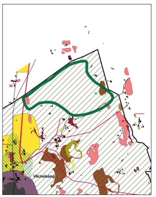 3.3.4 Område 4- Uråsa, areal ca 4 km 2 Varierat jord- och skogsbruksområde där större områden med jordbruksmark finns vid Östad och Fiskestad.