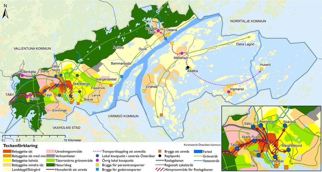 Översiktsplan 2040 Plankartan Plankartan redovisar kommunens förslag på huvudsaklig mark- och vattenanvändning tillsammans med det övergripande