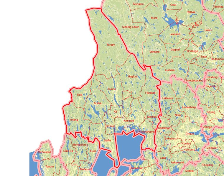 BUP Värmland 56000 barn under 18 år 16 kommuner All BUP-verksamhet utgår från Karlstad 25 mil till norra delarna, 14 mil till norska gränsen Intensiva