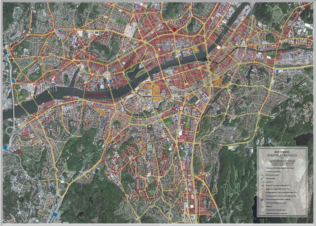 Innerstadens huvudgatunät: X X X X X X X X X X X = Risk för blockering av huvudgator i pågående detaljplaner.